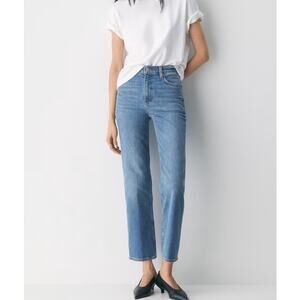Aritzia Denim Forum Arlo High Rise Straight Jeans 24x28 Kiss N Tell